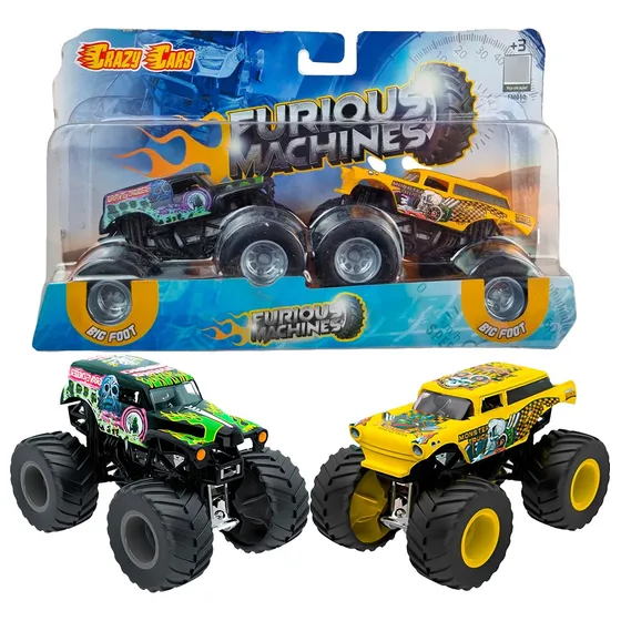 Kit Caminhonetes Grave Digger Carros Monstro Fm010