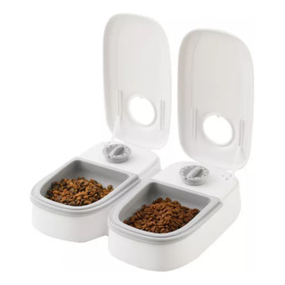 Dispensador Automático Doble Mascotas Comedero Perro Gato Dispensador Automático Doble Mascotas Comedero Perro Gato