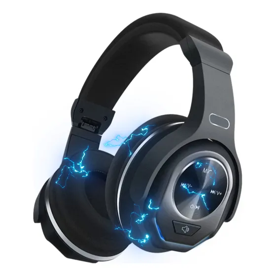Fone De Ouvido Gamer Bluetooth Led Alto Falante Recarregável