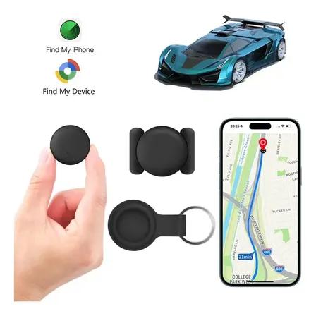Rastreador Gps Bluetooth Mini Localizador Anti Perda Para Carro E Chaves Compatível Com Find My iPhone Find My Device Preto Universal