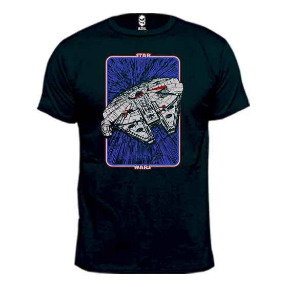 Remera Star Wars Halcon Milenario Millenium Falcon  Algodón