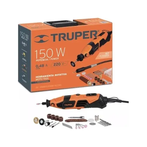 Taladro Dremel Mini Torno Con Accesorios Y Maleta Truper 