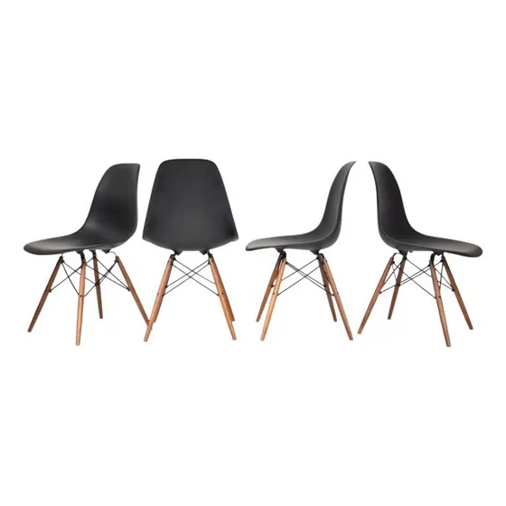Silla de comedor Baires4 Eames color negro x 4 unidades