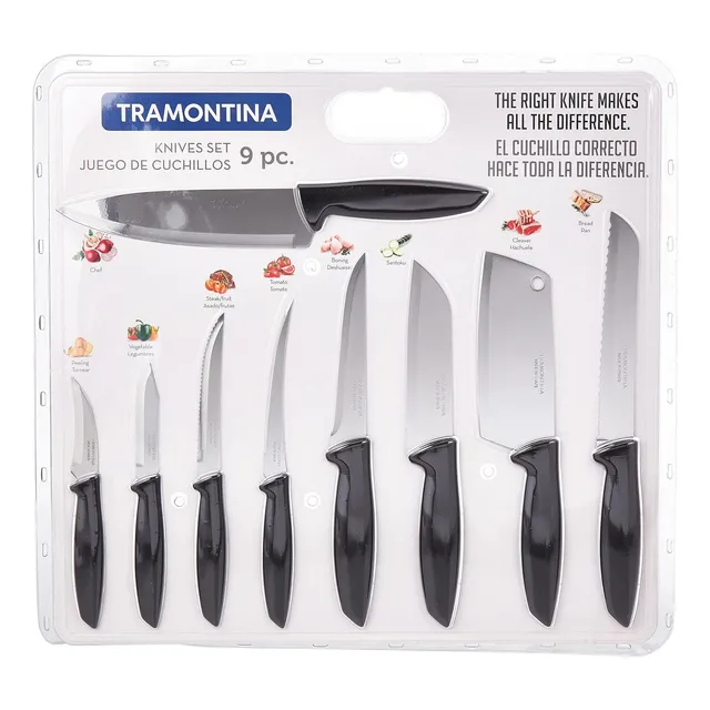 Set De 9 Cuchillos Profesional Tramontina