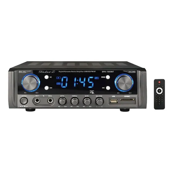Amplificador De Sonido Planta 1200w Con Bluetooth Y Control