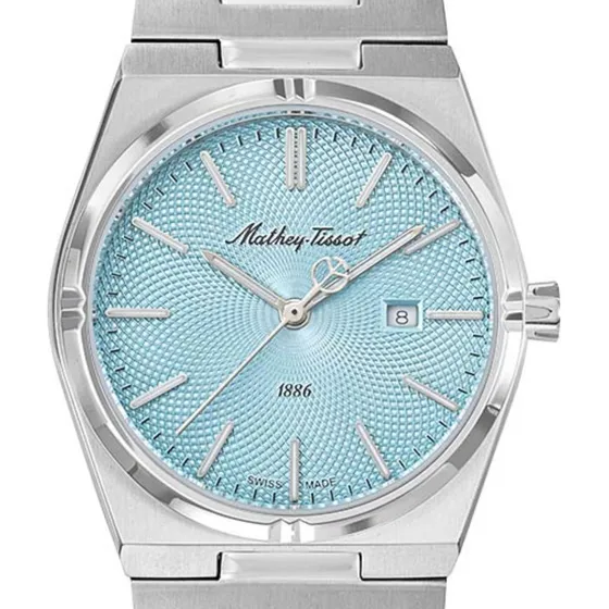 Reloj Mathey-tissot Mujer Zeus D118sk Plateado Plateado Azul