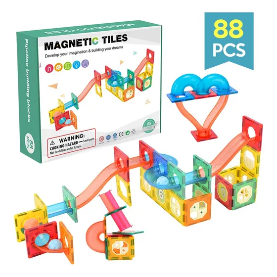 Bloques Para Armar Magnéticos Magnetic Tiles 88pieza En Caja Cantidad De Piezas 88 Versión Del Personaje Bloques De Construccion