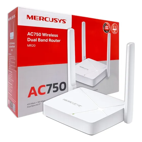 Router Wifi Doble Banda Ac750 Multimodo Fibra Aba Mercusys