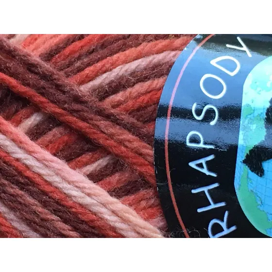 Ovillo Lana Merina 3.53 Oz Color Rojo Marron