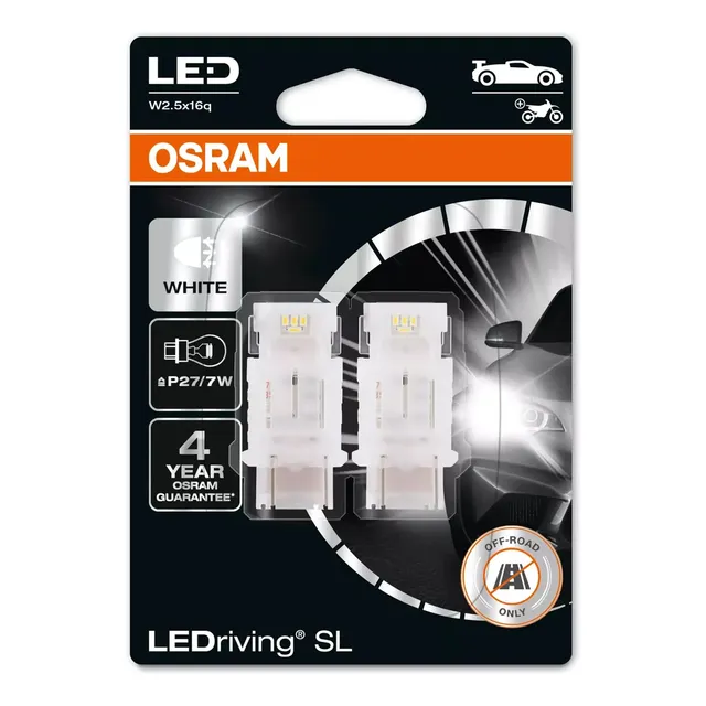 Kit 2 Lamparas Led Osram Ledriving P27/7w 2 Polos 3157 6000k