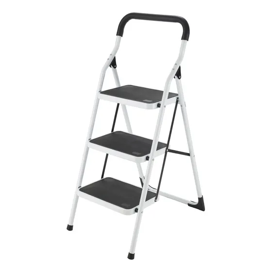 Escalera Plegables Tipo Taburete Acero Con 3 Peldaños Surtek