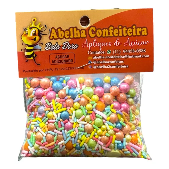 Confeito Aplique Açucar Sprinkles Granulado Pascoa Abelha