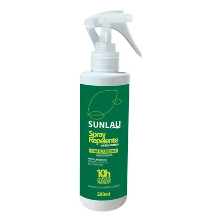 Repelente Sunlau Sobre Roupas Anti Dengue Base Icaridina Max 200ml