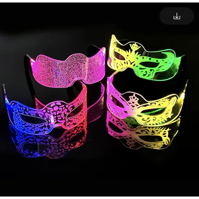 Antifaz Led Acrilico Glow Colores Hora Loca Fiestas Cotillon