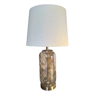 Luminária Abajur Vidro Ambar Mesa Criado Quarto Com Cúpula Luminária Abajur Vidro Ambar Mesa Criado Quarto Com Cúpula