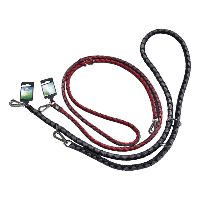 Correa Ramal Trenzado Para Perro Mascan M Color Rojo