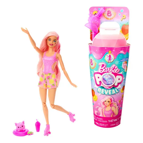 Barbie Pop Reveal Muñeca Serie De Frutas Limonada De Fresa
