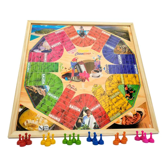 Parqués Magnetico Marco Doble Cara De 6 Y 4 Puestos 35*35cm