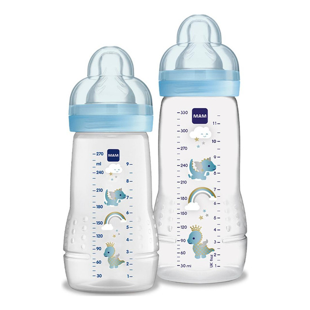 Mam Kit De Mamadeiras Easy Active 270ml + 330ml 2 Unid Azul Mam Kit De Mamadeiras Easy Active 270ml + 330ml 2 Unid Azul