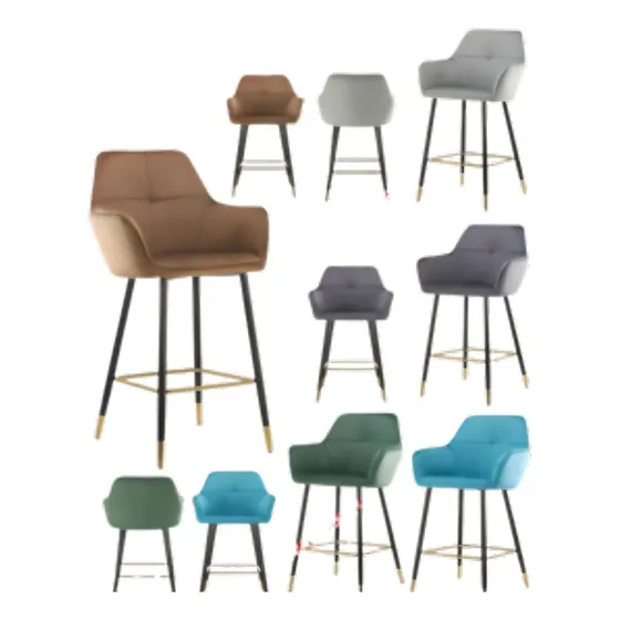 Silla Taburete De Comedor Elegante Tapizada 