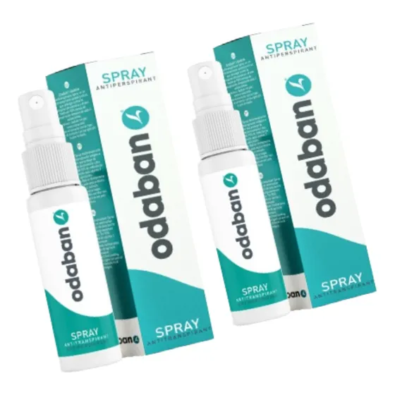 Kit C/2 Un Odaban Spray Hiperidrose Suor Odor 100% Original