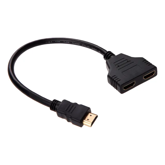 Adaptador Divisor Hdmi Macho A 2 Hdmi Hembra 2 Pantallas