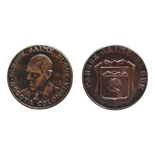 2 Fichas Antiguas Del Parque Jaime Duque Bogotá De Colección