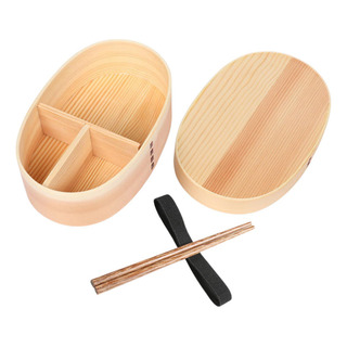 Fiambrera De Madera Estilo Japonés Bento Box , Contenedor Fiambrera De Madera Estilo Japonés Bento Box , Contenedor