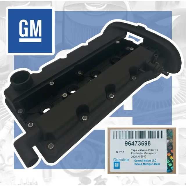 Tapa Válvula Chevrolet Aveo 1.6 Plástica Con Empacadura