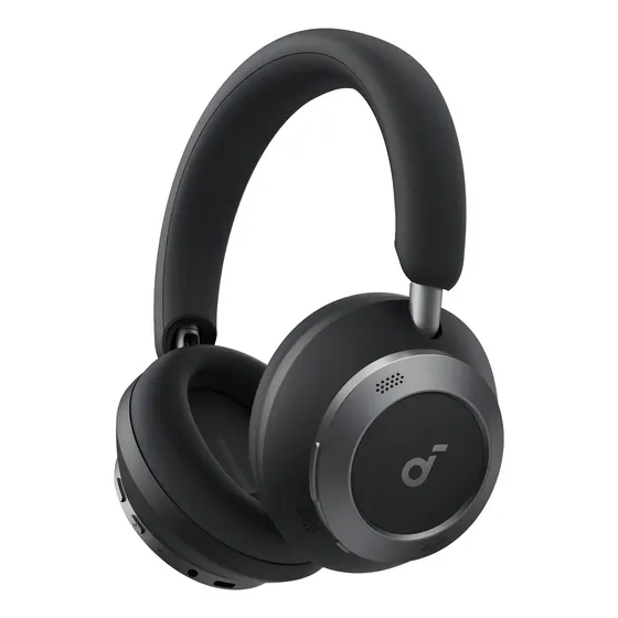 Auriculares Vincha Soundcore Space One Pro Inalámbricos, Diseño Ultra Plegable, CAR Adaptativa, 60hs sin CAR, LDAC Hi-Res, Conexión Multipunto, 6 Micrófonos para llamadas, Negro