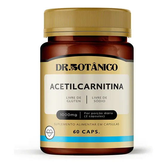 Suplemento Acetilcarnitina 1000mg 60 Capsulas Dr Botanico