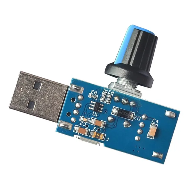 Controlador Usb Fan Mudo Regulador Controle De Volume Dc