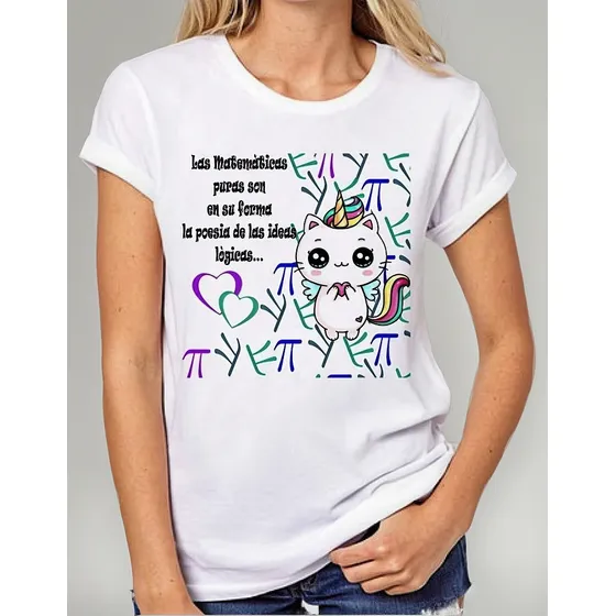 Remera De Mujer Frase Maestro Teacher Matematicas Diseño