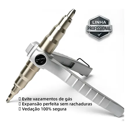 Alargador Tubo Cobre Manual 1/4-7/8 Expansor Hvac Profission Prata/metalizado