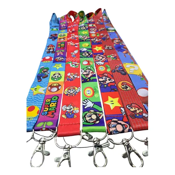 Cintas Para Llaves Llavero Lanyard Super Mario Bros Nintendo