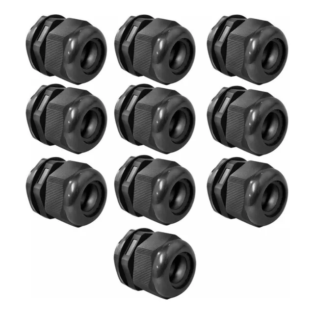 Paquete De 10 Conectores Glándula De 1 Pulgada Negro
