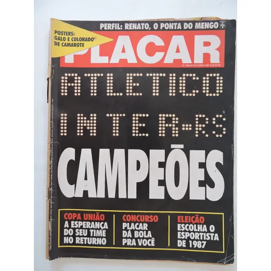Placar #908 Com Os Posters Do Atlético-mg E Do Inter