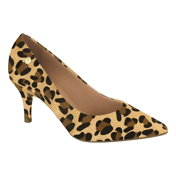 Zapato Stiletto Vizzano Animal Print Taco Bajo Mujer Moda.