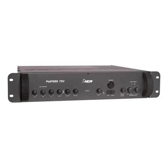 Amplificador Ambiente Ll Audio Nca Pwm300 70v 600w 3 Mic