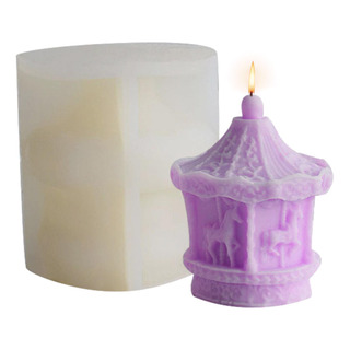 Molde De Silicona Para Velas Molde En Forma De Carrusel Anti Molde De Silicona Para Velas Molde En Forma De Carrusel Anti