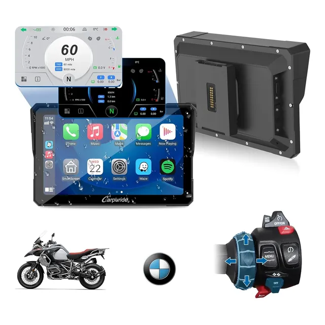 Tela De Navegação Automática Carpuride W702bs Moto Carplay