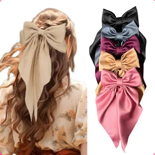 Kit Com 12 Laços Cabelo Virginia Presilha Bico Pato Grande Kit Com 12 Laços Cabelo Virginia Presilha Bico Pato Grande