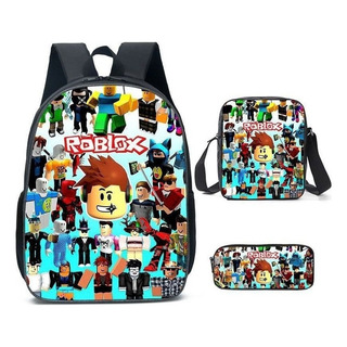 3 Piezas/set Juego Roblox Mochila Bolsas For Portátil 3 Piezas/set Juego Roblox Mochila Bolsas For Portátil