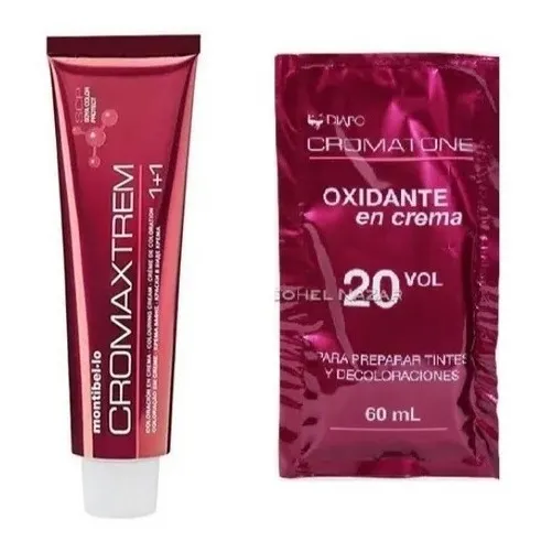 Tintura Permanent Cromatone 60g Con Agua Oxig En Crema Vol20 Tono x44