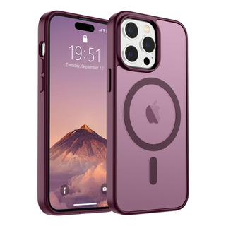 Funda Magnética Supfine Para iPhone 14 Pro, Color Rojo Vino Funda Magnética Supfine Para iPhone 14 Pro, Color Rojo Vino