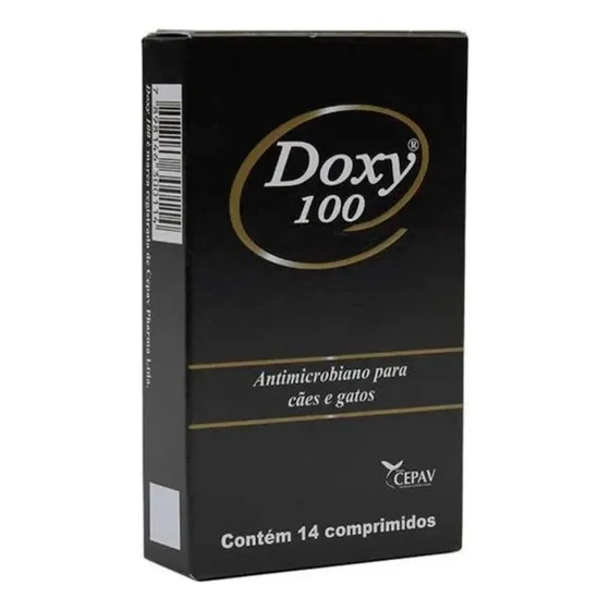 Doxy 100 Cepav Antimicrobiano Cães E Gatos 14 Comprimidos