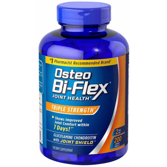 Osteo Bi-flex 200 Tabletas Triple Fuerza Articulaciones Suplemento Alimenticio Completo Con El Que Aliviarás El dolor En Cartílagos y en Articulaciones además De Proteger naturalmente el Tejido.