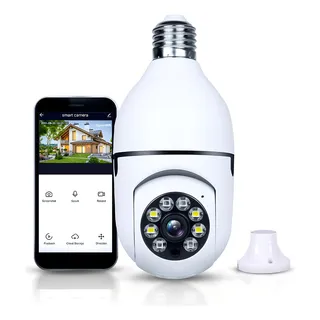 Cùmera De Segurança Lùmpada Wifi Inteligente Full Hd Cor Branco Cùmera De Segurança Lùmpada Wifi Inteligente Full Hd Cor Branco