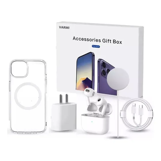 5kit Cargador Inalámbrico Magsafe 20w Para iPhone+audifono Color iPhone 11 Pro Max