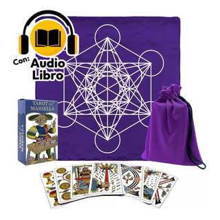 Tarot Marsella Español + Tapete + Morral Mod Cubo Morado Tarot Marsella Español + Tapete + Morral Mod Cubo Morado